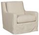 Vanguard® Josie Slipcovered Muslin Off-White Swivel Chair-0