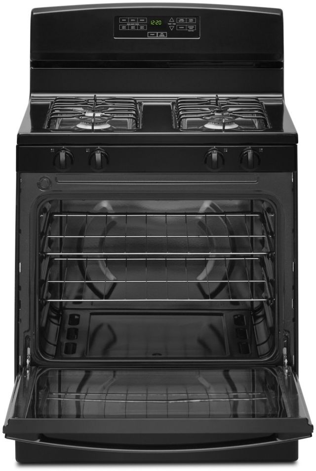 Amana® 30" Black Freestanding Gas Range-1
