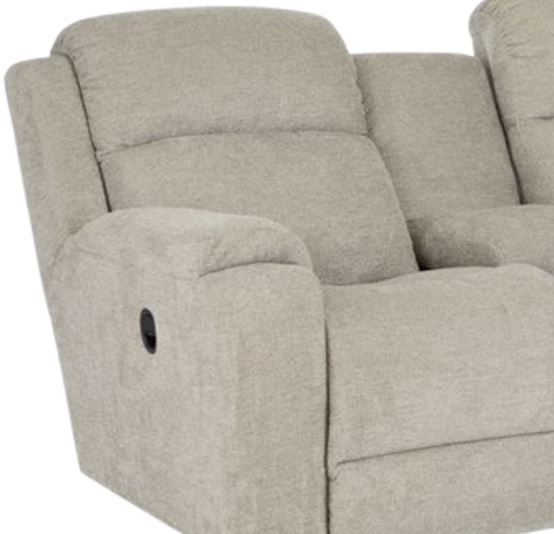 La-Z-Boy® Dorian Sand Manual Reclining Loveseat with Console-1