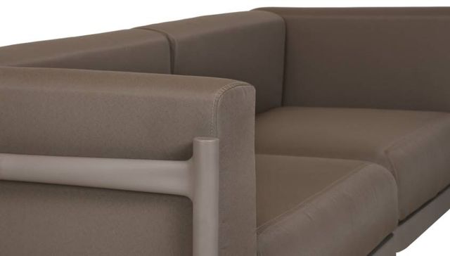 Moe's Home Collection Suri Taupe Plastic Outdoor 3-Seat Sofa-4