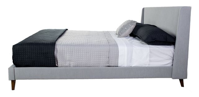 Bernards Maddison Grey King Bed with Two Nightstands-1