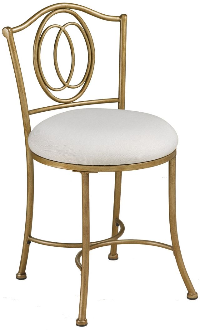 HH2 Home Emerson Bronze/White Vanity Stool-0