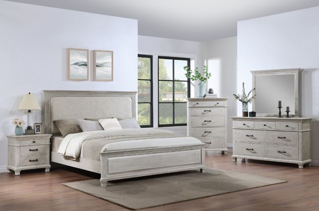 New Classic® Home Furnishings Silver Sands Gray Queen Panel Bed-1