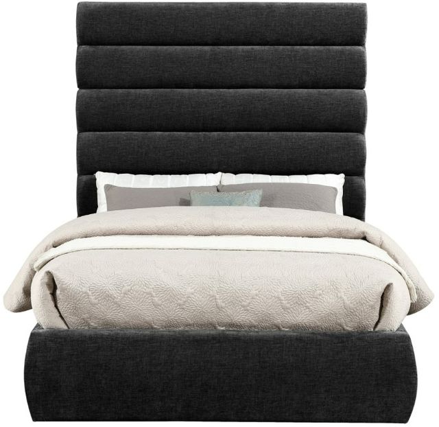 Meridian Furniture Adam Black 71'' Full Upholstered Panel Bed-1