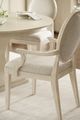 Bernhardt East Hampton Cerused Linen/Gray Dining Arm Chair-3