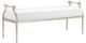 Currey & Company Genevieve Muslin Grecian Silver Bench-0