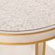 Ella Home Lilly Glass Top Round Side Table with Antique White Base-3