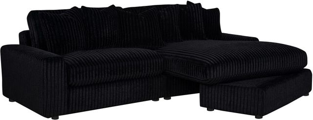Coaster® Blaine 2-Piece Black Upholstered Reversible Chaise Sectional Sofa-3