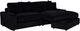 Coaster® Blaine 2-Piece Black Upholstered Reversible Chaise Sectional Sofa-3