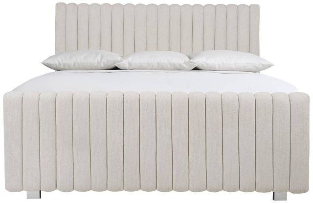 Bernhardt Silhouette White Queen Upholstered Panel Bed-2