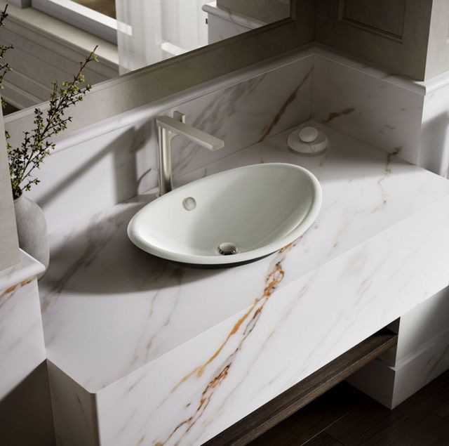 Kohler Iron Plains® Dune 20.75" Oval Vessel Bathroom Sink-2