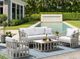 Intercon Alexa White Aluminum/Stone Outdoor Coffee Table-1
