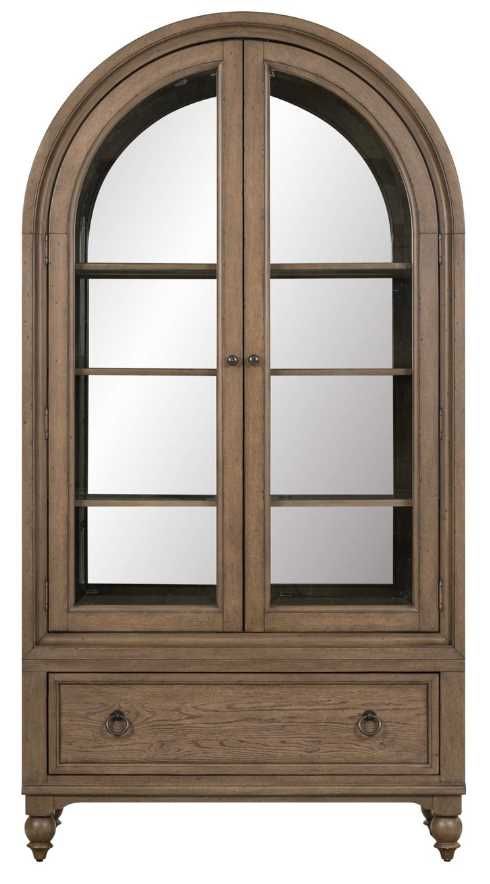 Liberty Furniture Americana Farmhouse Black/Dusty Taupe Arched Display Cabinet-2