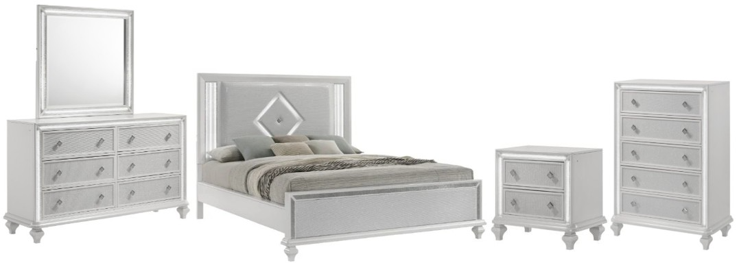New Classic Home Furnishings Stardust 6-Piece Eastern King Bedroom Set - Thumbnail 5