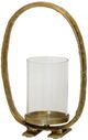 Stylecraft Gold Candle Holder Stand with Glass-0