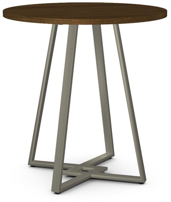 Amisco Customizable Dirk Walnut Veneer Counter Height Table with 36" Tabletop -0