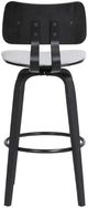 Armen Living Pico Light Gray/Black Swivel Bar Stool-4