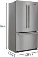 Réfrigérateur à portes françaises à profondeur de comptoir de 36 po Maytag® de 20,0 pi³ - Acier inoxydable-2