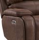 Elements International Atlantis Heritage Brown Power Motion Loveseat with Power Head Recliner-1