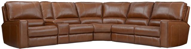Parker House® Rockford 6-Piece Verona Saddle Power Reclining L-Shape Sectional with Power Headrests-0