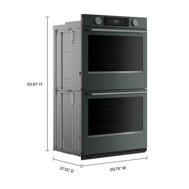 KitchenAid® 30" Juniper Smart Double Electric Wall Oven with Assisted Cook Cycles-2