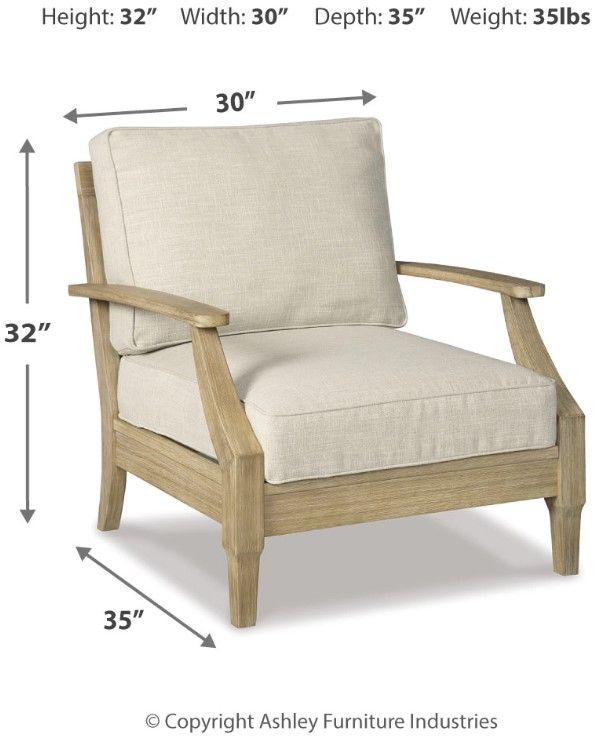 Signature Design by Ashley® Clare View Beige Lounge Chair with Cushion-2