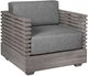 Armen Living Vivid Light Grey Fabric/Wood Outdoor Chair -0