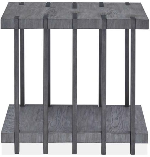 Magnussen Home® Eldridge Weathered Gravel End Table-2