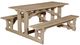 C R Plastics Beige Rectangular Picnic Table-0