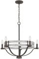Cal® Lighting & Accessories Brig Iron/Natural Chandelier-0