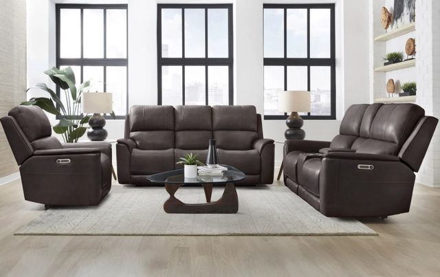 Parker House® Easton Steamboat Brown Power Zero Gravity Reclining Console Loveseat-2