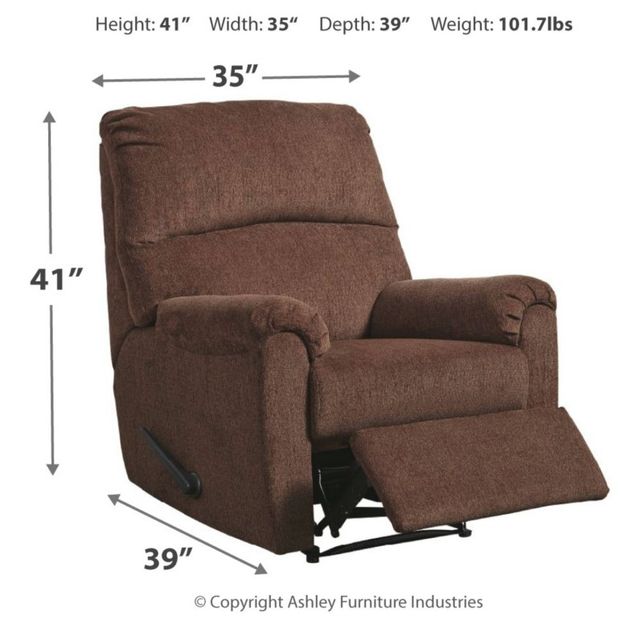 Signature Design by Ashley® Nerviano Chocolate Zero Wall Manual Recliner-3
