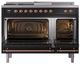 Ilve® Nostalgie II Series 48" Glossy Black Pro Style Dual Fuel Range-4