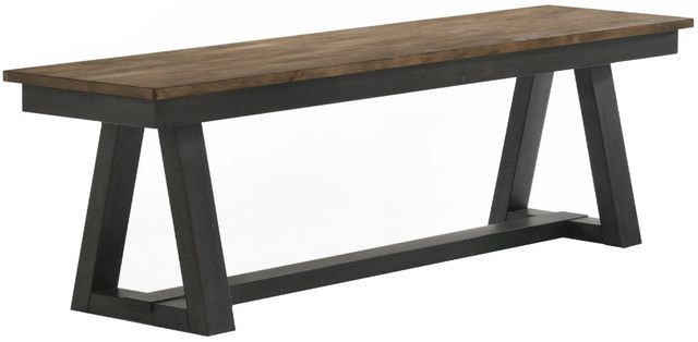 Intercon Harper Brushed Brown/Pecan Dining Bench-0