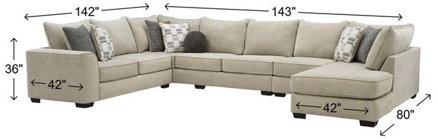 Albany Industries 4-Piece Glenrock Beige U-Shape Sectional-1