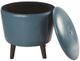 Olliix by Madison Park Blue Crosby Storage Ottoman-1