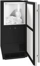 U-Line® 15" 55 lb. Black Clear Cube Ice Maker-1