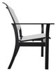 Telescope Casual Leeward Abalone/Black Fabric/Polymer Outdoor MGP Sling Stacking Cafe Chair-2