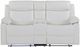 Global Furniture USA U6026 Blanch White Console Manual Reclining Loveseat with LED-1
