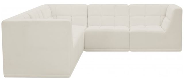 Meridian Furniture Relax 5-Piece Cream Upholstered Modular Sectional-1