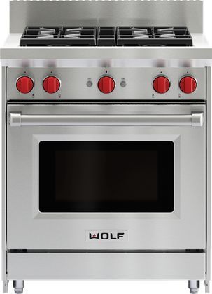 Wolf® 30" Stainless Steel Gas Range Riser-0