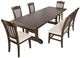 Jofran Inc. Bakersfield 6-Piece Dark Colorway/Neutral Cream Dining Set-0