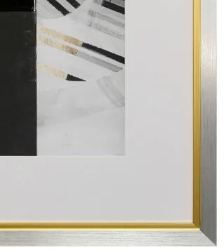 Stylecraft Black/Gold/Gray Framed Print-1
