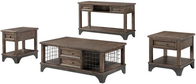 Intercon Whiskey River Gunpowder Gray Chairside Table-3