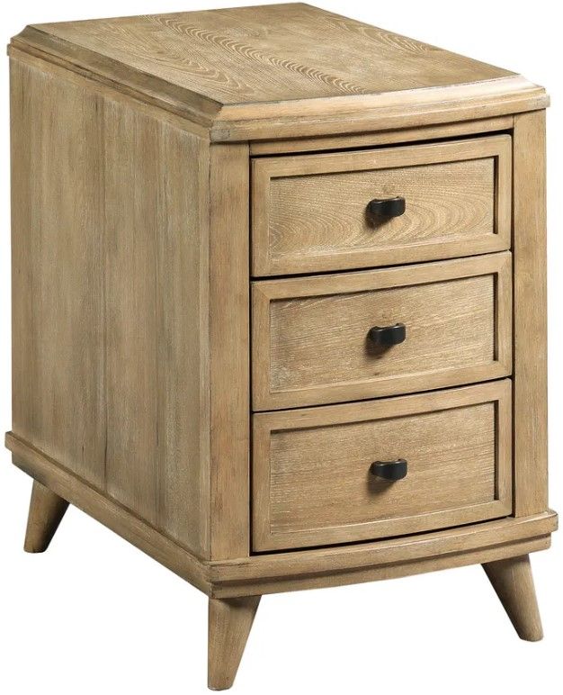 Hammary® Oblique Natural Charging Chairside Table-0
