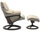 Stressless® by Ekornes® Customizable Reno Small Manual Recliner and Ottoman with Signature Base-1