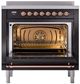 Ilve® Nostalgie II Series 36" Glossy Black Pro Style Induction Range-1
