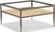 Flexsteel® Venice Glass Top Square Coffee Table with Bronze Tapered Legs-0