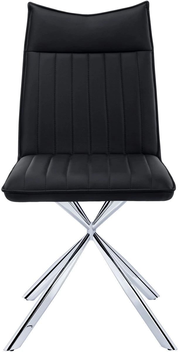 Monarch Specialties Inc. 2-Piece Black/Chrome Starburst Side Chair Set-2