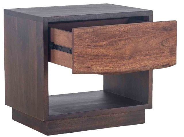 Home Trends & Design San Marino Java Brown/Raw Walnut Nightstand-2